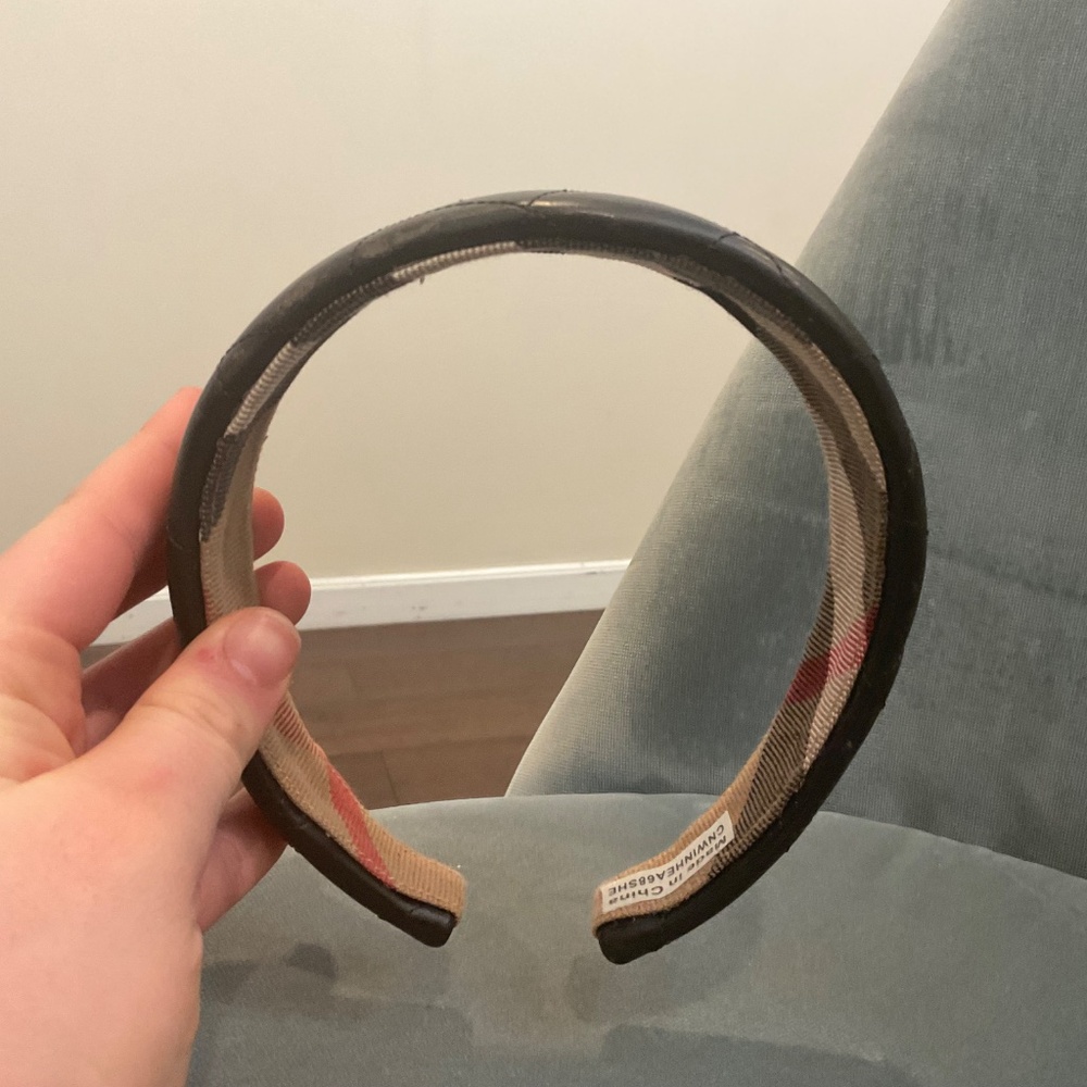 Burberry black leather headband - Picture 2 of 4